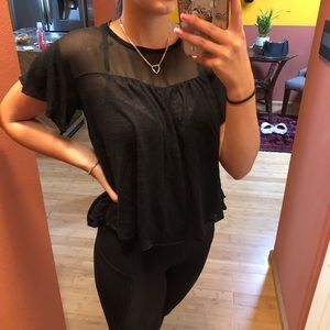 Black Mesh Aeropostale Blouse